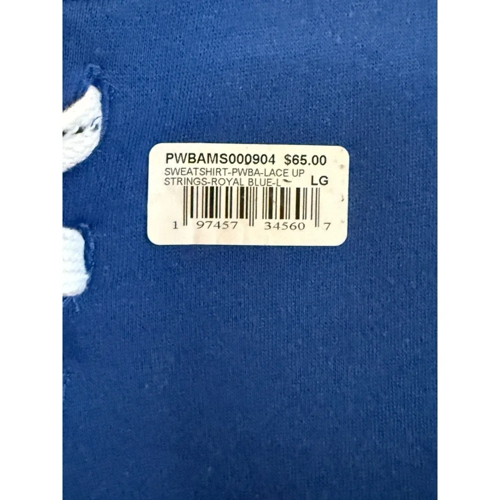 J America PWBA Hoodie Large Blue Pullover Sweatshirt NWT $65 Retail